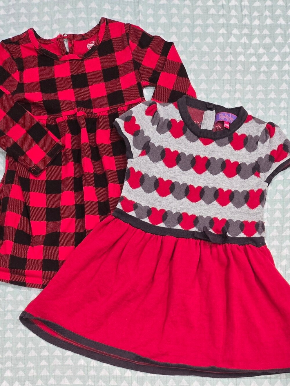 2pc Red Holiday Dress Bundle - 24M